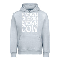 Heather Grey brown chicken brown cow Urban Hoodie - linhVisuals