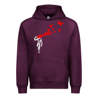 Mauve Wine banksy Urban Hoodie - linhVisuals