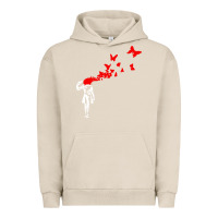 Pigment French Oak banksy Urban Hoodie - linhVisuals
