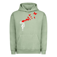 Pigment Oil Green banksy Urban Hoodie - linhVisuals