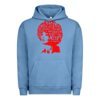 Pigment Pebble Blue angela davis political activist Urban Hoodie - linhVisuals