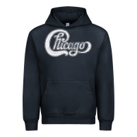 Navy chicago retro styled faded design Urban Hoodie - linhVisuals