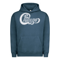 Pigment Midnight Navy chicago retro styled faded design Urban Hoodie - linhVisuals