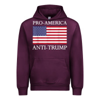 Mauve Wine pro america anti trump shirt   american usa flag resist t shirt Urban Hoodie - linhVisuals