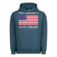 Pigment Midnight Navy pro america anti trump shirt   american usa flag resist t shirt Urban Hoodie - linhVisuals