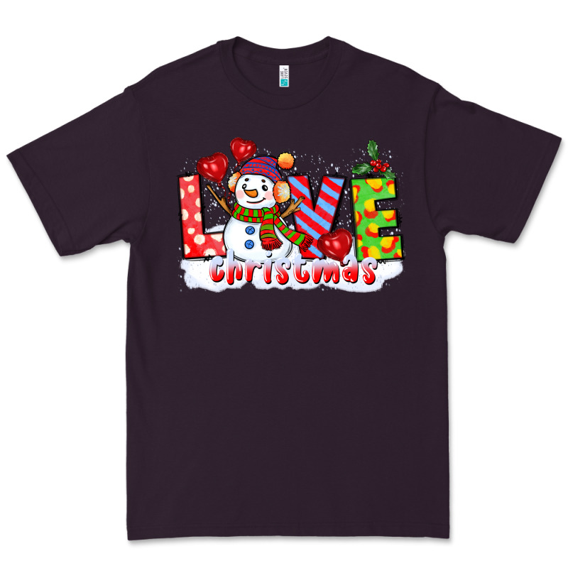 Love Christmas Snowman Premium Tee by CowGirlArtShop | Teevron