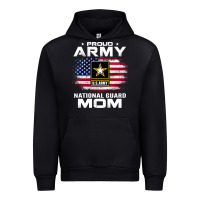 Black proud army national guard mom with american flag gift pullover hoodie Urban Hoodie - linhVisuals