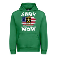 Emerald proud army national guard mom with american flag gift pullover hoodie Urban Hoodie - linhVisuals