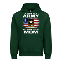 Forest Green proud army national guard mom with american flag gift pullover hoodie Urban Hoodie - linhVisuals