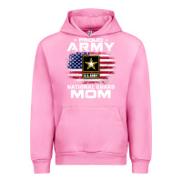 Fuchsia Pink proud army national guard mom with american flag gift pullover hoodie Urban Hoodie - linhVisuals
