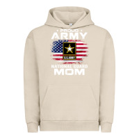 Pigment French Oak proud army national guard mom with american flag gift pullover hoodie Urban Hoodie - linhVisuals