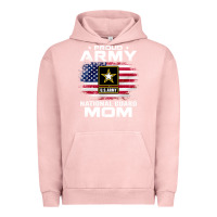 Pigment Salmon proud army national guard mom with american flag gift pullover hoodie Urban Hoodie - linhVisuals