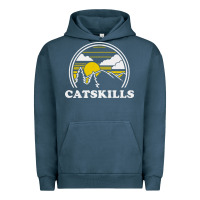 Pigment Midnight Navy catskills new york vintage Urban Hoodie - linhVisuals