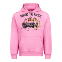 Fuchsia Pink defund the police Urban Hoodie - linhVisuals