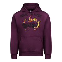 Mauve Wine defund the police Urban Hoodie - linhVisuals
