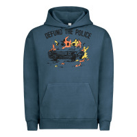 Pigment Midnight Navy defund the police Urban Hoodie - linhVisuals