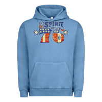 Pigment Pebble Blue spirit of 76    bicentennial Urban Hoodie - linhVisuals