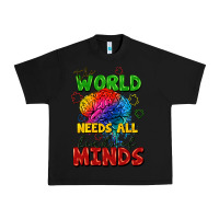 Black The world needs all kinds of minds Urban Heavy Tee - FaDigitalArtStudio