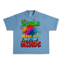 Pebble Blue The world needs all kinds of minds Urban Heavy Tee - FaDigitalArtStudio