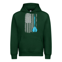 Forest Green throwing darts   vintage usa american flag for dart players t shirt Urban Hoodie - linhVisuals