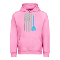 Fuchsia Pink throwing darts   vintage usa american flag for dart players t shirt Urban Hoodie - linhVisuals