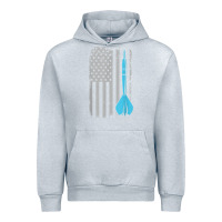 Heather Grey throwing darts   vintage usa american flag for dart players t shirt Urban Hoodie - linhVisuals
