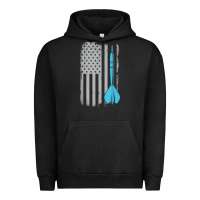 Pigment Black throwing darts   vintage usa american flag for dart players t shirt Urban Hoodie - linhVisuals