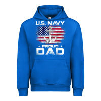 Cobalt u.s navy proud dad with american flag gift veteran day t shirt Urban Hoodie - linhVisuals