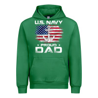 Emerald u.s navy proud dad with american flag gift veteran day t shirt Urban Hoodie - linhVisuals