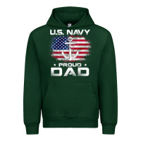 Forest Green u.s navy proud dad with american flag gift veteran day t shirt Urban Hoodie - linhVisuals