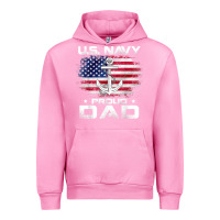 Fuchsia Pink u.s navy proud dad with american flag gift veteran day t shirt Urban Hoodie - linhVisuals