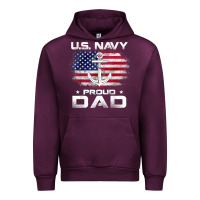 Mauve Wine u.s navy proud dad with american flag gift veteran day t shirt Urban Hoodie - linhVisuals