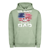 Pigment Oil Green u.s navy proud dad with american flag gift veteran day t shirt Urban Hoodie - linhVisuals