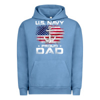 Pigment Pebble Blue u.s navy proud dad with american flag gift veteran day t shirt Urban Hoodie - linhVisuals