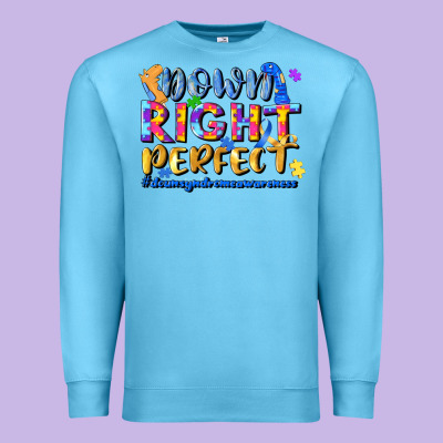 Down Right Perfect Premium Sweatshirt Designed By Jahusdesignshop