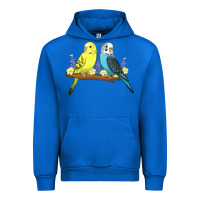 Cobalt cute budgies Urban Hoodie - linhVisuals