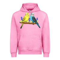 Fuchsia Pink cute budgies Urban Hoodie - linhVisuals