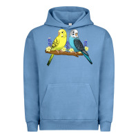 Pigment Pebble Blue cute budgies Urban Hoodie - linhVisuals