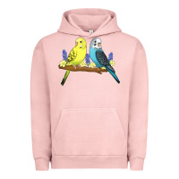 Pigment Salmon cute budgies Urban Hoodie - linhVisuals