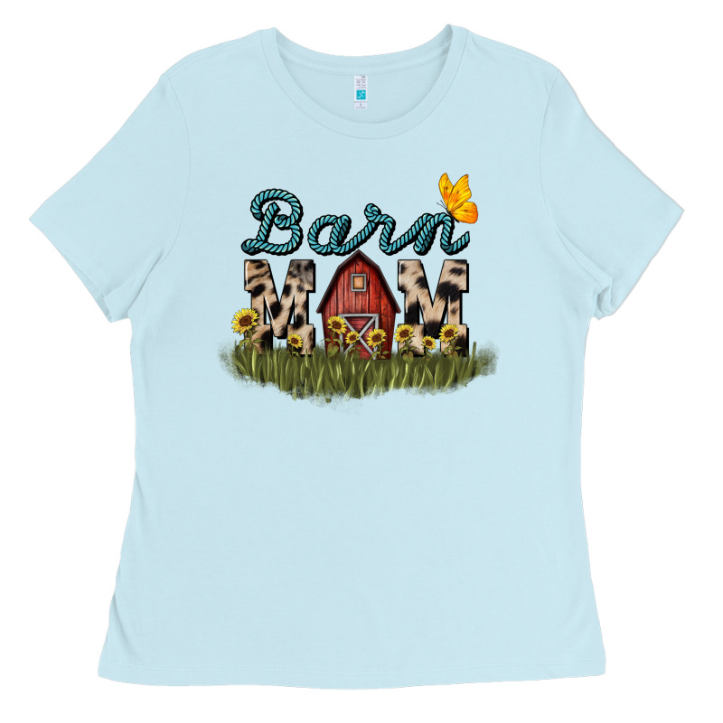 Barn Mom Sunflower Mother's Day Ladies Tee by HowdyJamesFarm | Teevron