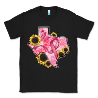 Black texas map breast cancer Classic Tee - CowGirlArtShop