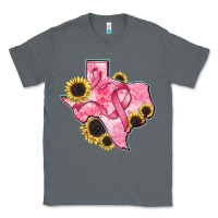 Charcoal Heather texas map breast cancer Classic Tee - CowGirlArtShop