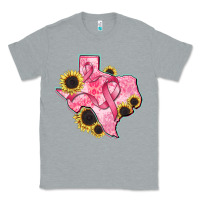 Heather Grey texas map breast cancer Classic Tee - CowGirlArtShop