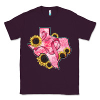 Plum texas map breast cancer Classic Tee - CowGirlArtShop