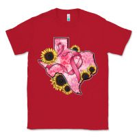 Red texas map breast cancer Classic Tee - CowGirlArtShop