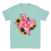 Seafoam texas map breast cancer Classic Tee - CowGirlArtShop