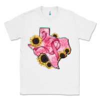 White texas map breast cancer Classic Tee - CowGirlArtShop