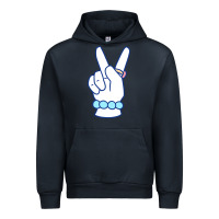 Navy girl peace sign Urban Hoodie - linhVisuals