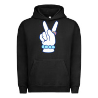 Pigment Black girl peace sign Urban Hoodie - linhVisuals