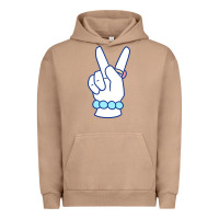 Pigment Burro girl peace sign Urban Hoodie - linhVisuals
